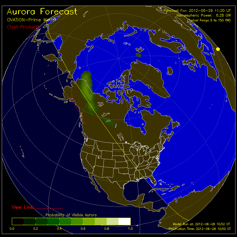 Animated aurora borealis forecast